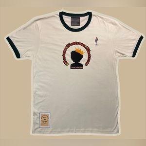 Carbon Sulten ringer tee green, size (medium), color offwhite and green, new